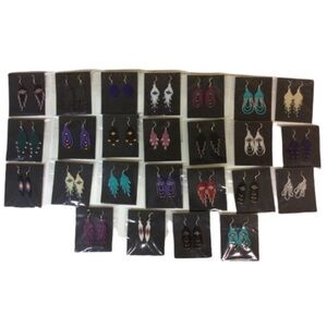 UNBRANDED Reseller Lot Of 25 HANDCRAFTED BEADED Multi-Color Earrings Lot #1
